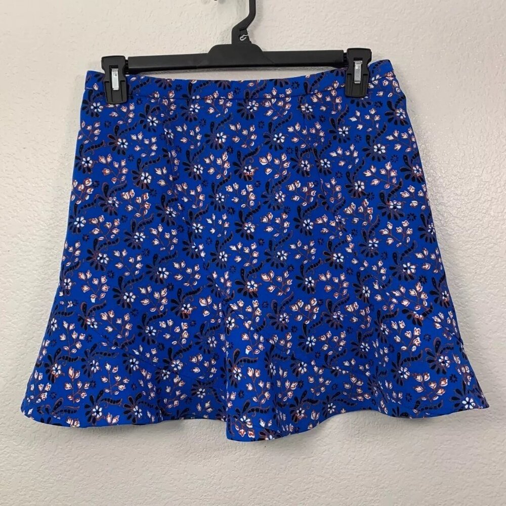 J. Crew Floral Print Mini Flutter Skirt